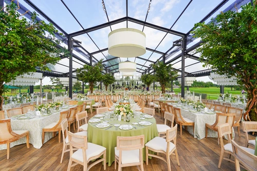 Greenhouse tent interior.